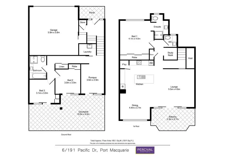 Floorplan of Homely unit listing, 6/191 Pacific Drive, Port Macquarie NSW 2444
