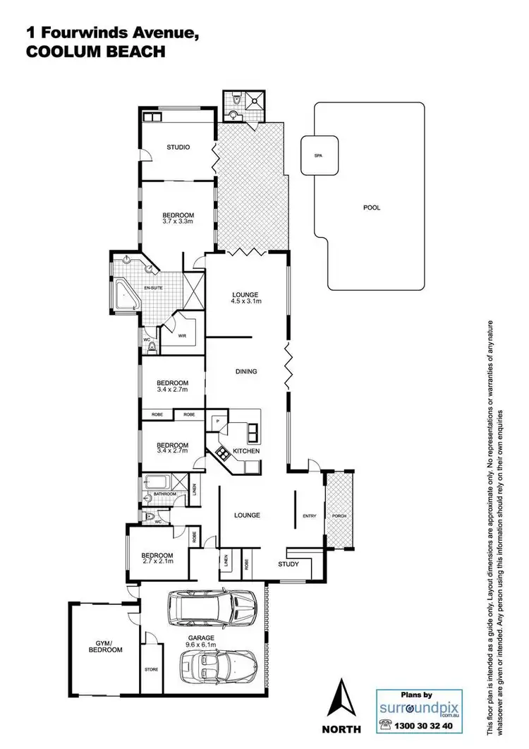 Floorplan of Homely house listing, 1 Fourwinds Avenue, Coolum Beach QLD 4573