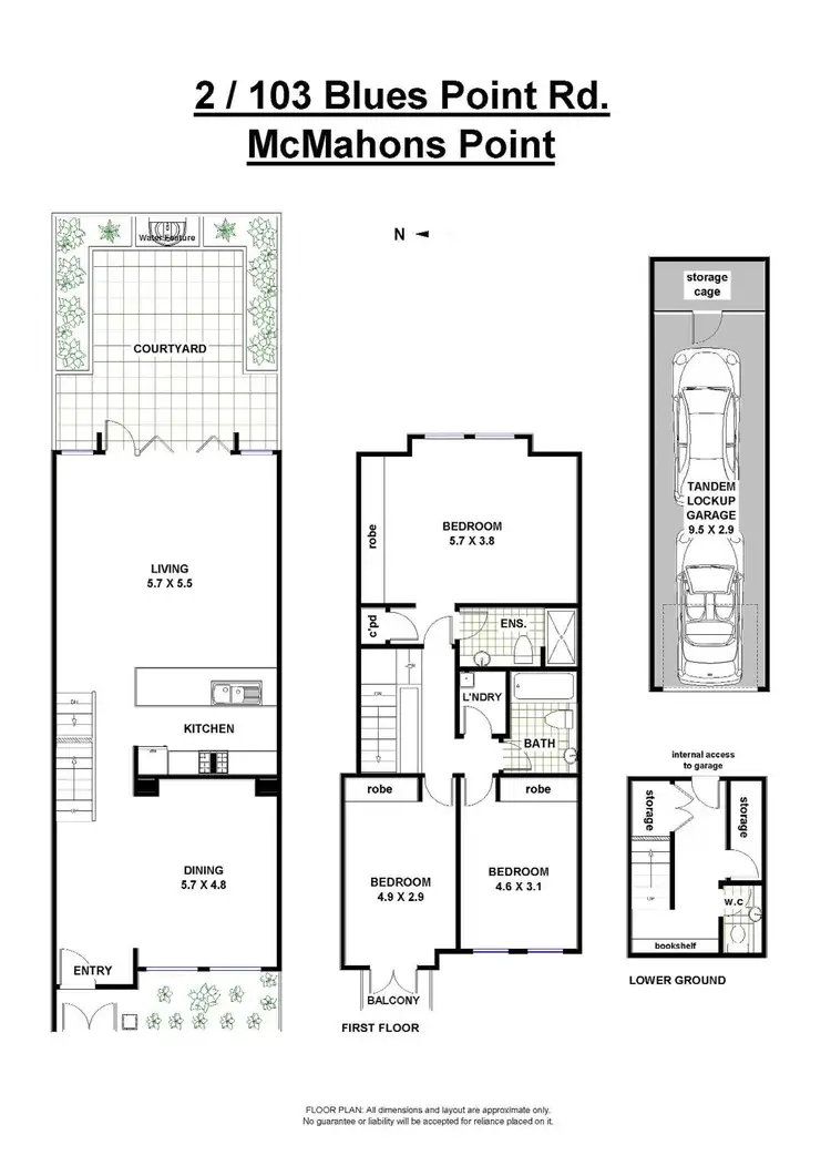 Floorplan of Homely terrace listing, 105 Blues Point Road, Mcmahons Point NSW 2060