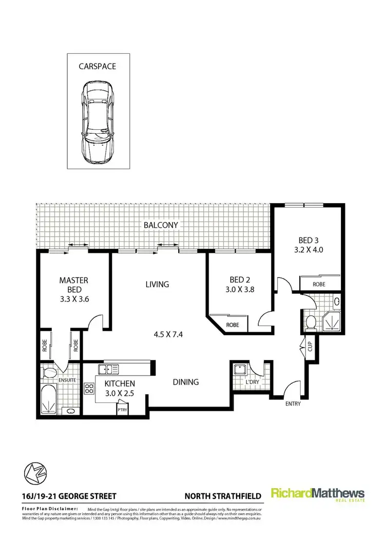 Floorplan of Homely apartment listing, 16J/19-21 George Street, North Strathfield NSW 2137
