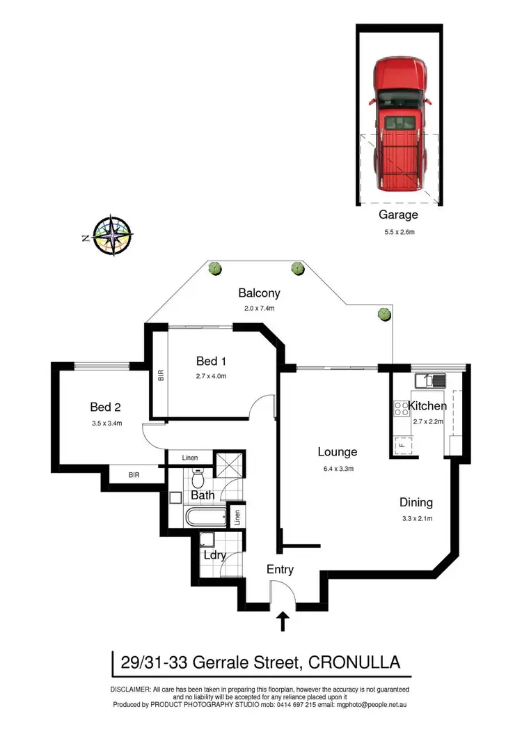 Floorplan of Homely apartment listing, 29/31-33 Gerrale Street, Cronulla NSW 2230