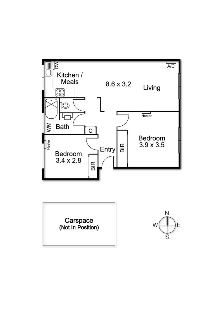 Floorplan of Homely apartment listing, 8/81 Flinders Street, Thornbury VIC 3071