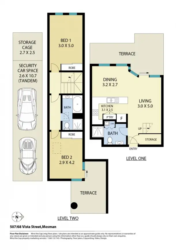 Floorplan of Homely apartment listing, 507/68 Vista Street, Mosman NSW 2088