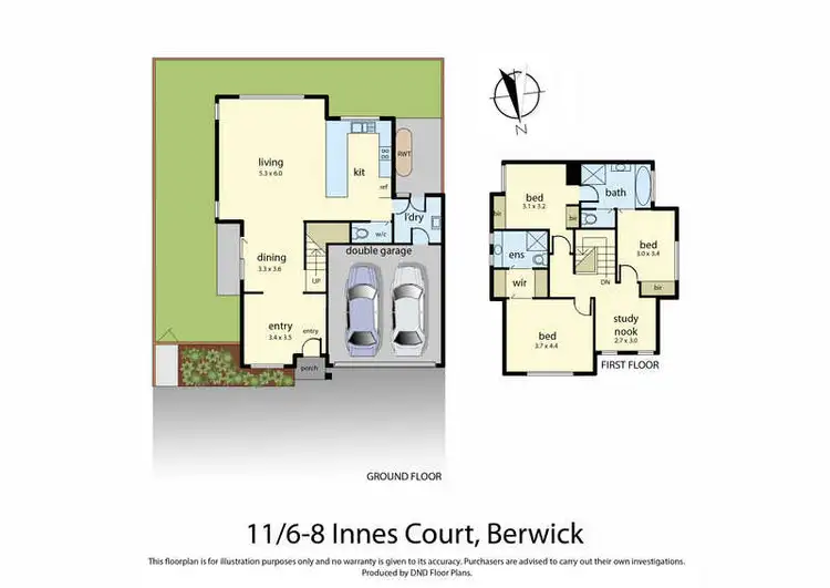 Floorplan of Homely townhouse listing, 9/6-8 Innes Court, Berwick VIC 3806