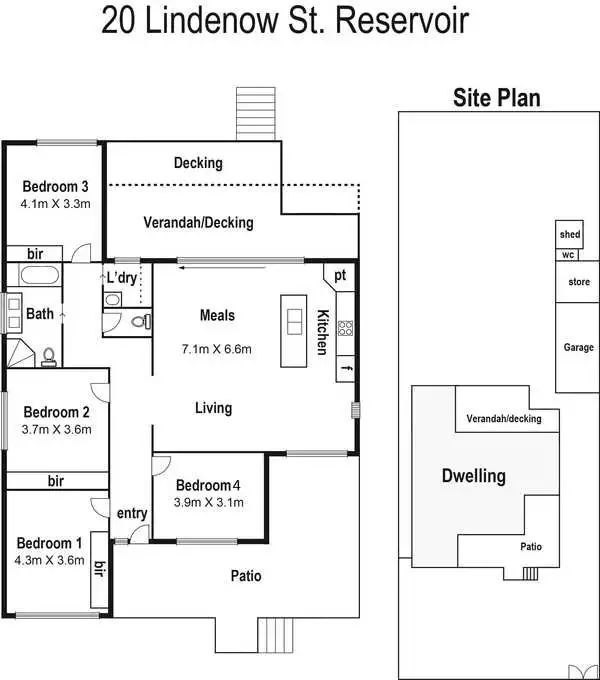Floorplan of Homely house listing, 20 Lindenow Street, Reservoir VIC 3073