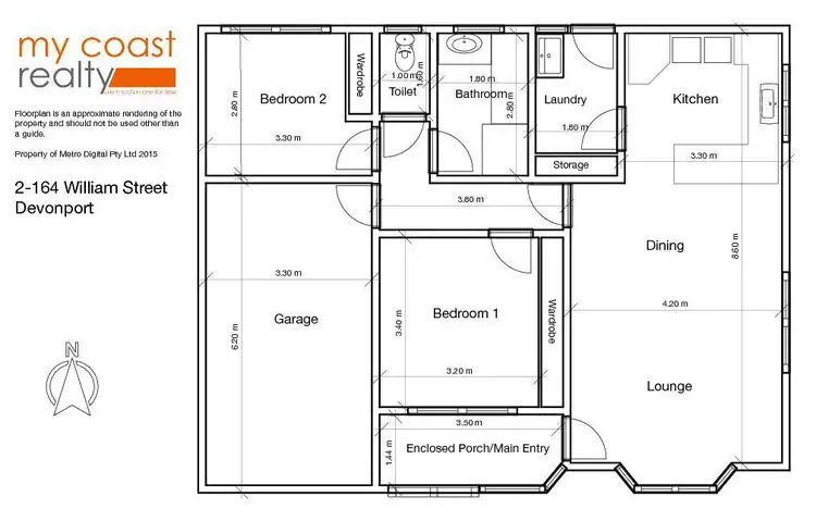 Floorplan of Homely unit listing, 2/164 William Street, Devonport TAS 7310