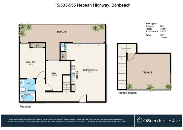 Floorplan of Homely apartment listing, 15/533 Nepean Highway, Bonbeach VIC 3196