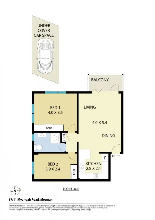 Floorplan of Homely apartment listing, 17/11 Myahgah Road, Mosman NSW 2088