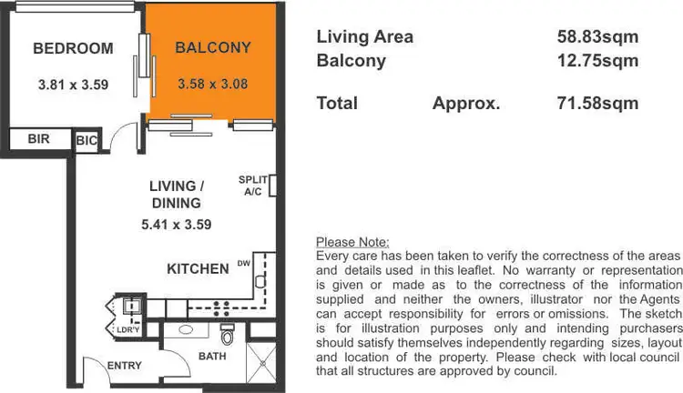 Floorplan of Homely apartment listing, 411/1-2 Tarni Court, New Port SA 5015