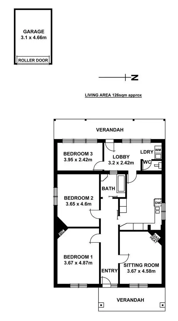 Floorplan of Homely house listing, 47 Mitcham Avenue, Lower Mitcham SA 5062