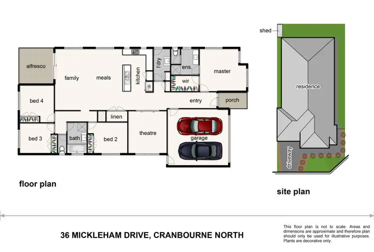 Floorplan of Homely house listing, 36 Mickleham Drive, Cranbourne North VIC 3977