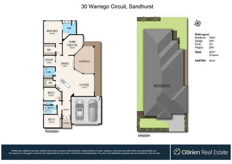 Floorplan of Homely house listing, 30 Warrego Circuit, Sandhurst VIC 3977