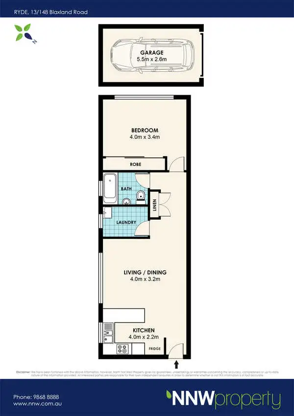 Floorplan of Homely unit listing, 13/148 Blaxland Road, Ryde NSW 2112