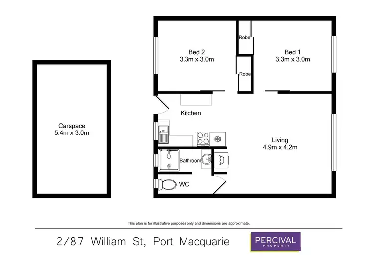 Floorplan of Homely unit listing, 2/87 William Street, Port Macquarie NSW 2444
