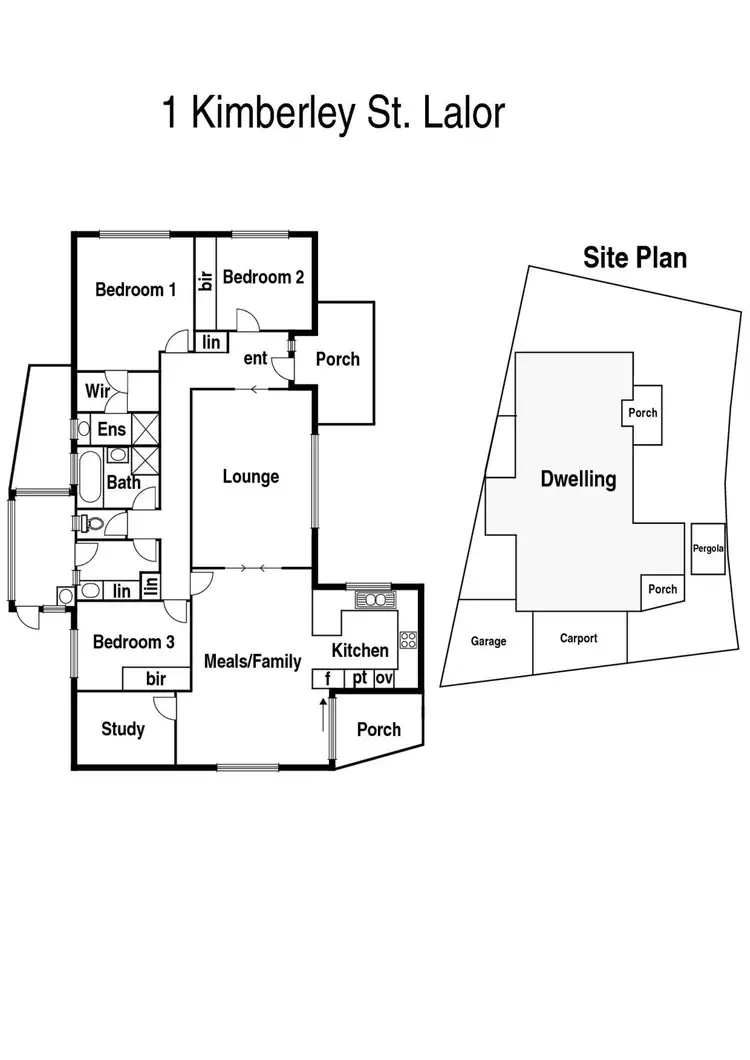 Floorplan of Homely house listing, 1 Kimberley Street, Lalor VIC 3075