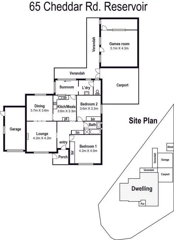Floorplan of Homely house listing, 65 Cheddar Road, Reservoir VIC 3073