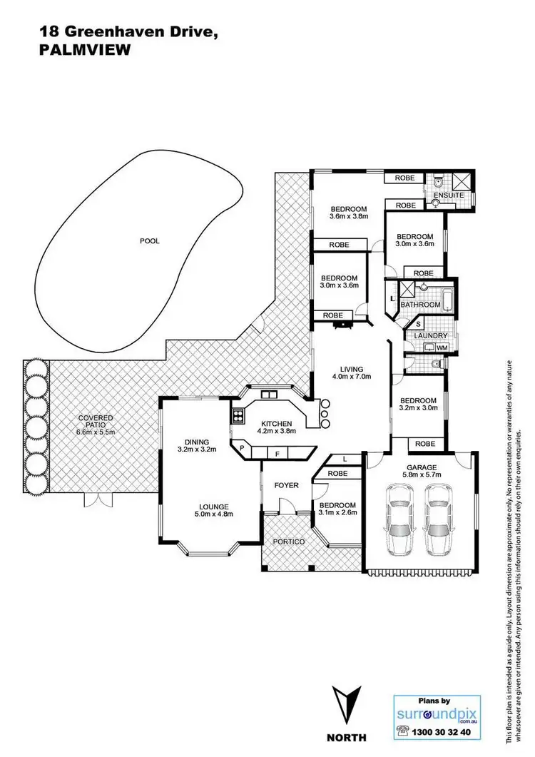 Floorplan of Homely house listing, 18 Greenhaven Drive, Palmview QLD 4553