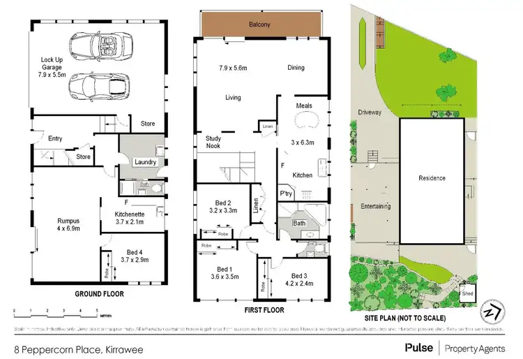 Floorplan of Homely house listing, 8 Peppercorn Place, Kirrawee NSW 2232