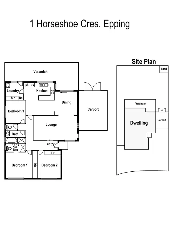Floorplan of Homely house listing, 1 Horseshoe Crescent, Epping VIC 3076