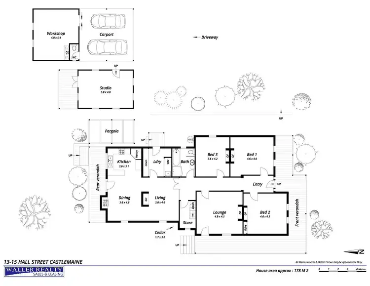 Floorplan of Homely house listing, 13-15 Hall Street, Castlemaine VIC 3450