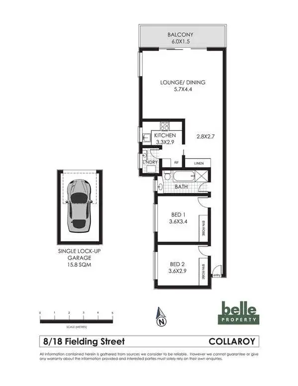Floorplan of Homely unit listing, 8/18 Fielding Street, Collaroy NSW 2097