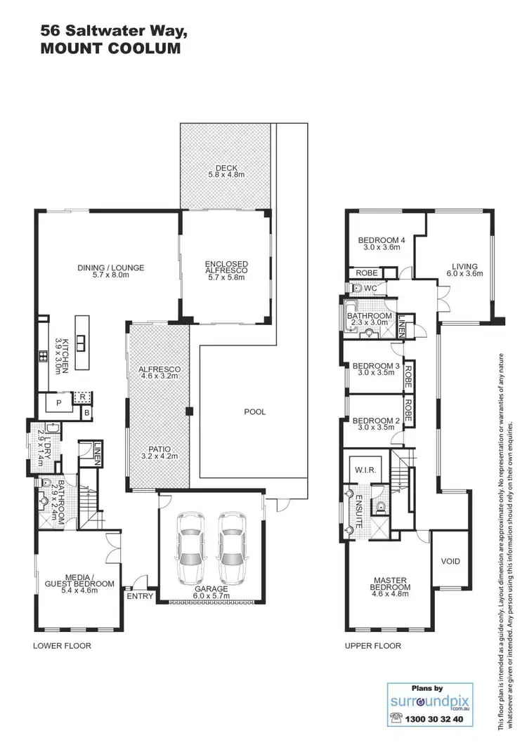 Floorplan of Homely house listing, 56 Saltwater Way, Mount Coolum QLD 4573