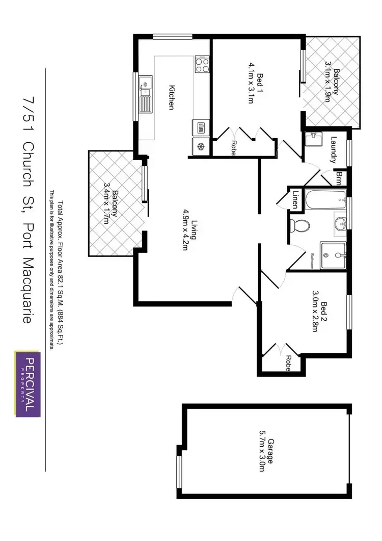 Floorplan of Homely unit listing, 7/51 Church Street, Port Macquarie NSW 2444