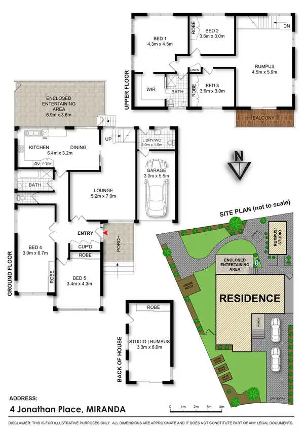 Floorplan of Homely house listing, 4 Jonathan Place, Miranda NSW 2228