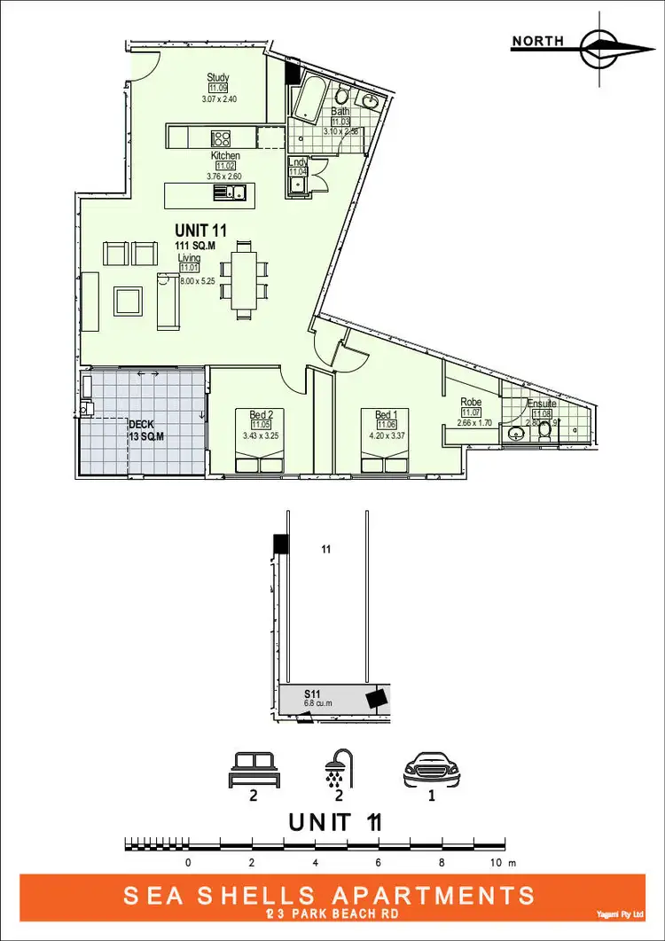 Floorplan of Homely apartment listing, 11/123 Park Beach Road, Coffs Harbour NSW 2450