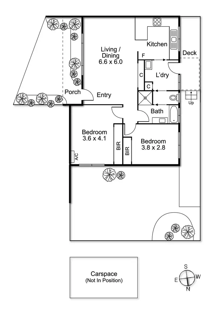 Floorplan of Homely unit listing, 3/82 Henty Street, Reservoir VIC 3073
