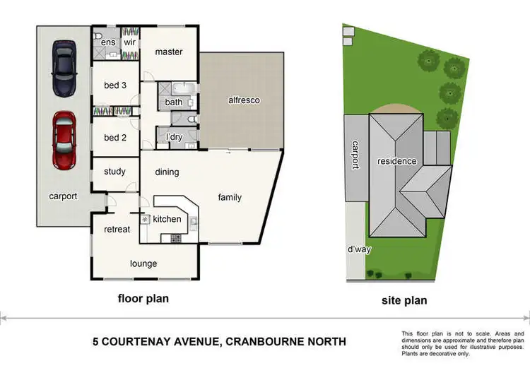 Floorplan of Homely house listing, 5 Courtenay Avenue, Cranbourne North VIC 3977