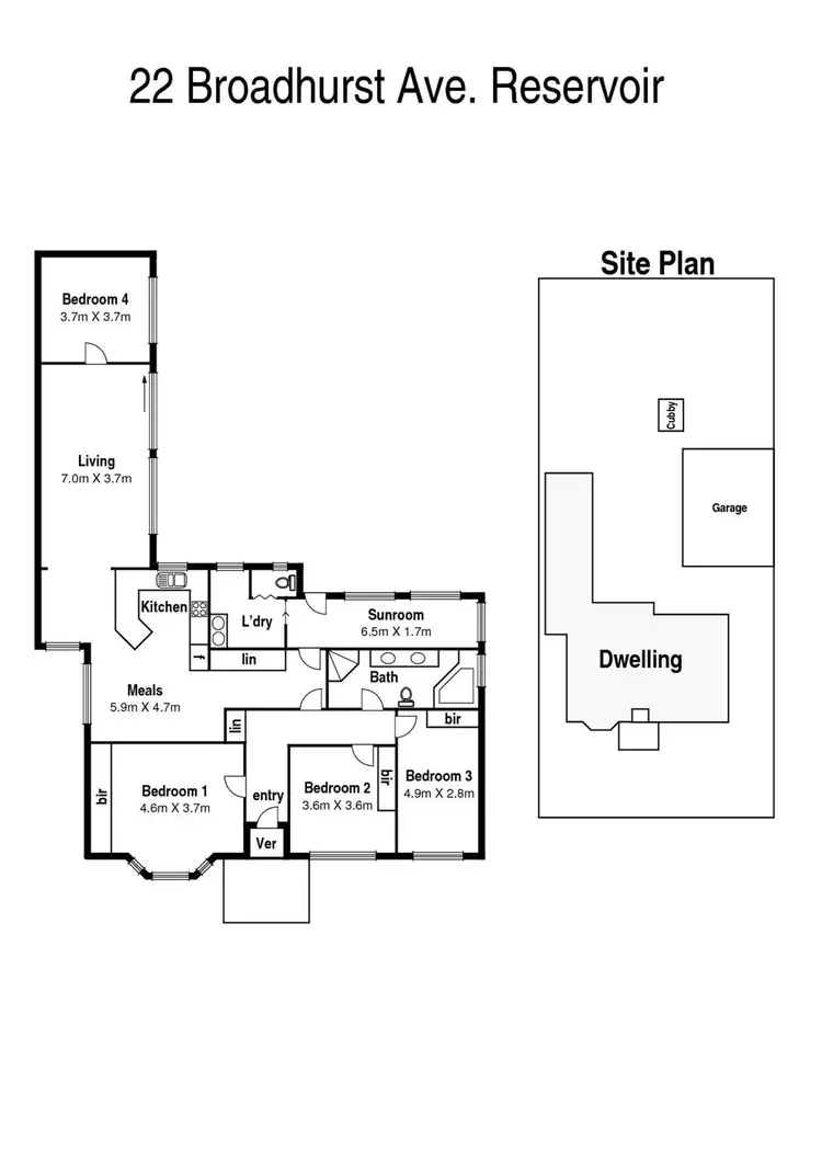 Floorplan of Homely house listing, 22 Broadhurst Avenue, Reservoir VIC 3073
