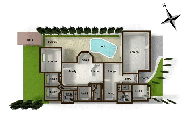 Floorplan of Homely house listing, 35 Eucumbene Drive, Berwick VIC 3806