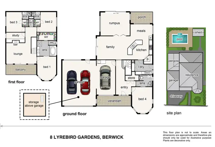 Floorplan of Homely house listing, 8 Lyrebird Gardens, Berwick VIC 3806