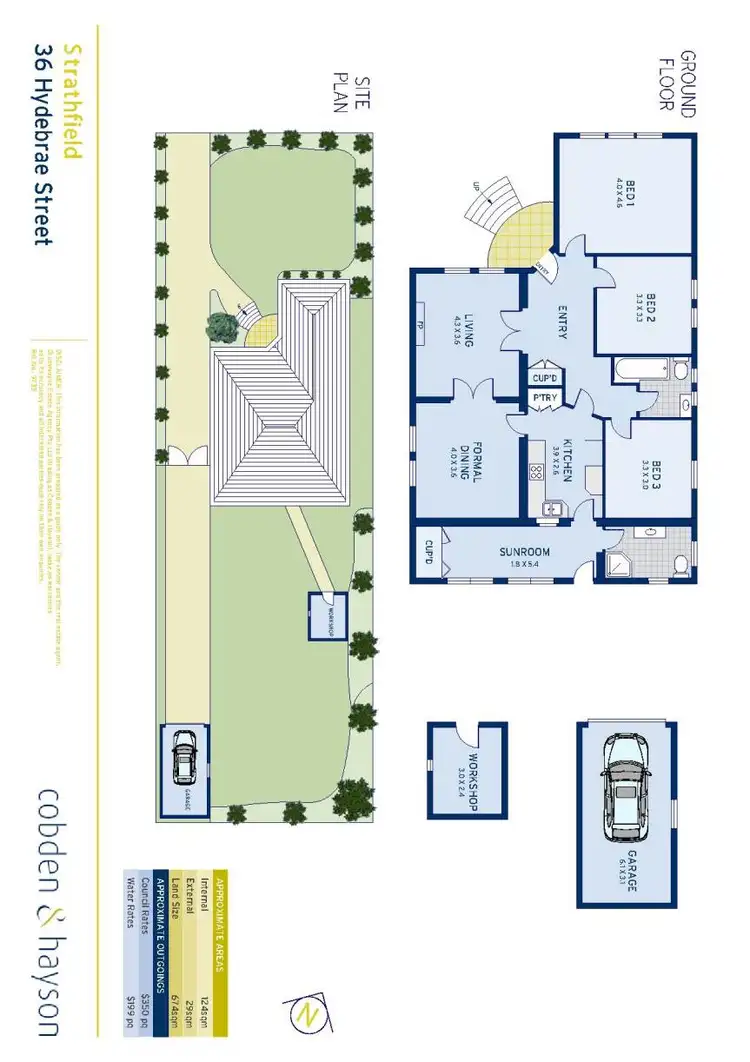 Floorplan of Homely house listing, 36 Hydebrae Street, Strathfield NSW 2135