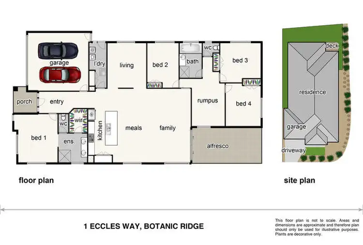 Floorplan of Homely house listing, 1 Eccles Way, Botanic Ridge VIC 3977