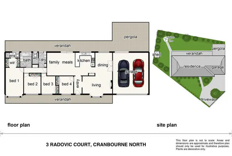 Floorplan of Homely house listing, 3 Radovic Court, Cranbourne North VIC 3977