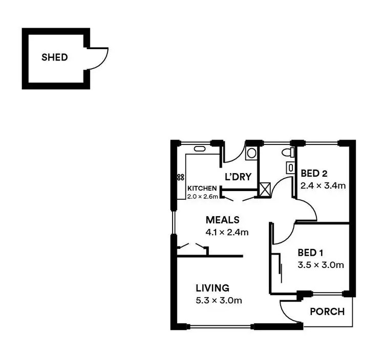 Floorplan of Homely unit listing, 7/360-362 Hancock Road, Surrey Downs SA 5126