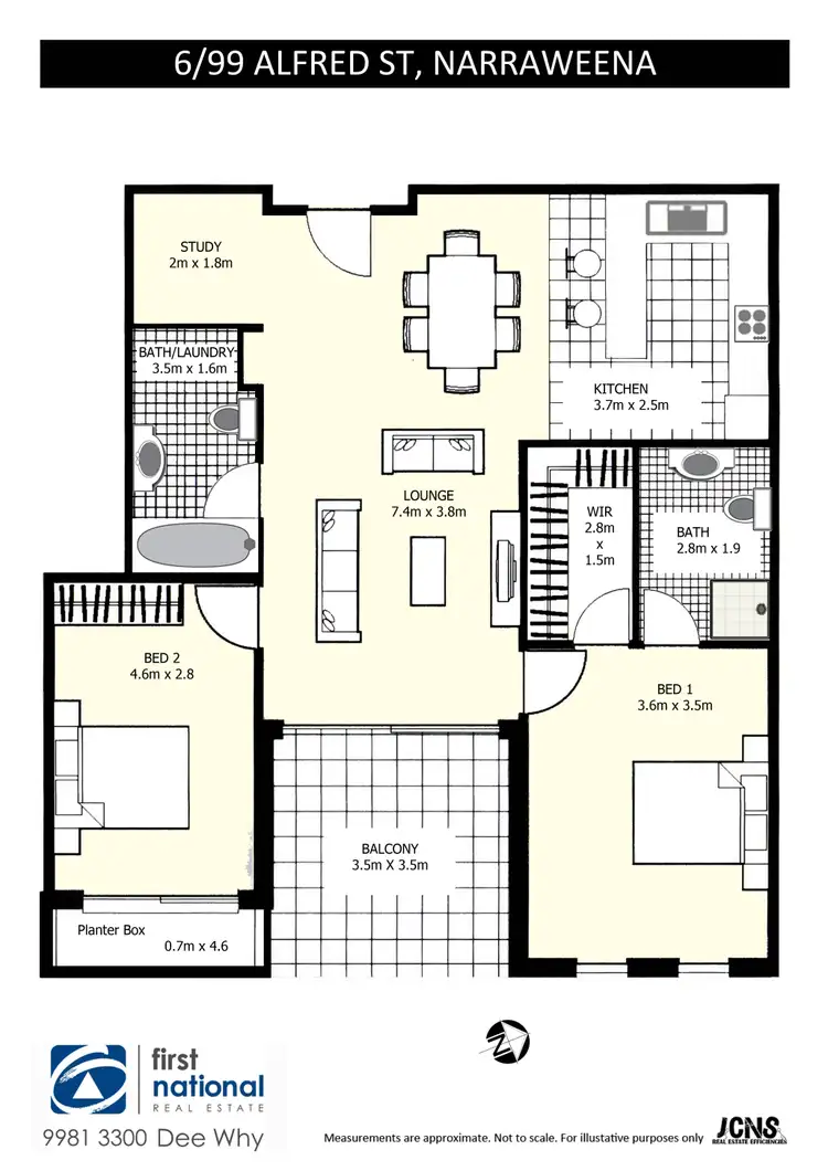 Floorplan of Homely apartment listing, 6/99 Alfred Street, Narraweena NSW 2099