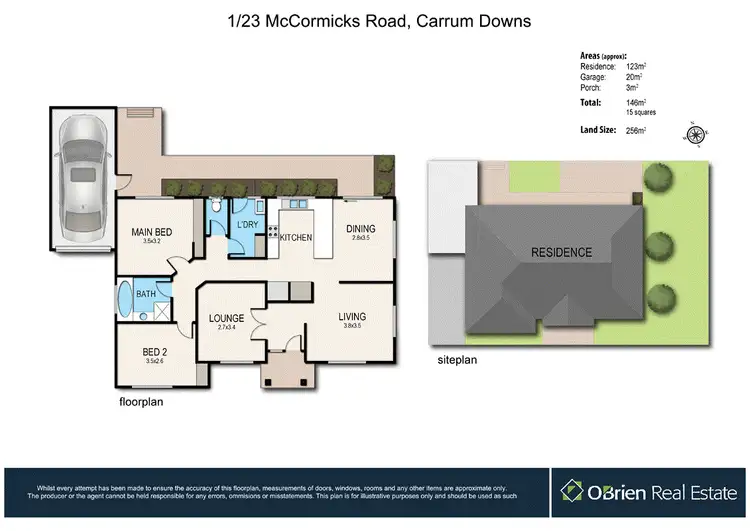 Floorplan of Homely unit listing, 1/23 Mccormicks Road, Carrum Downs VIC 3201