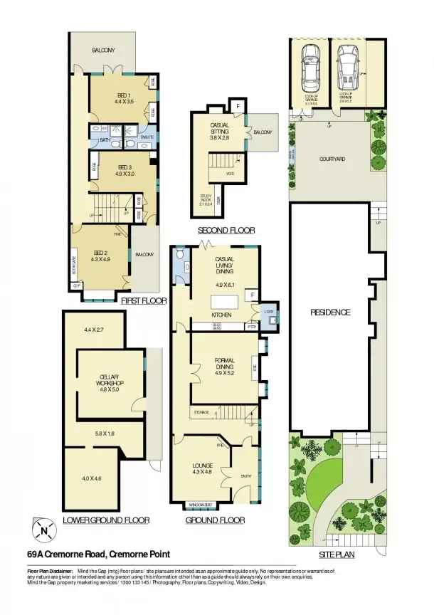 Floorplan of Homely apartment listing, 69A Cremorne Road, Cremorne Point NSW 2090