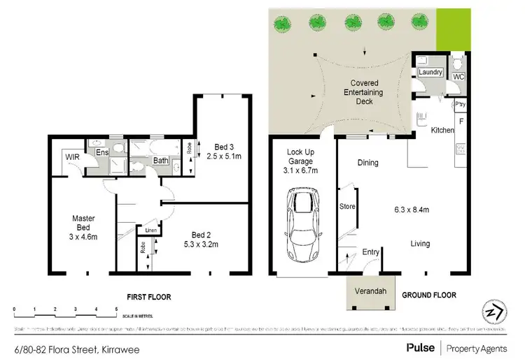 Floorplan of Homely townhouse listing, 6/80-82 Flora Street, Kirrawee NSW 2232