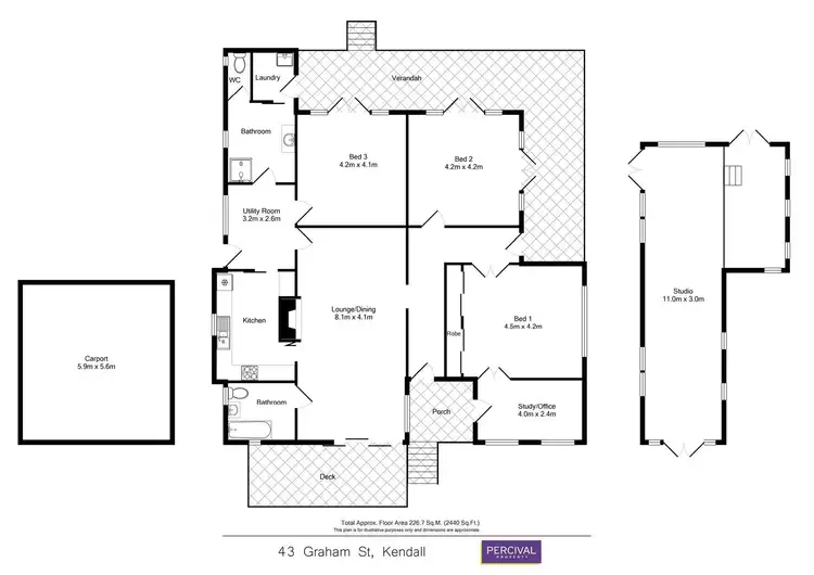 Floorplan of Homely house listing, 43 Graham Street, Kendall NSW 2439