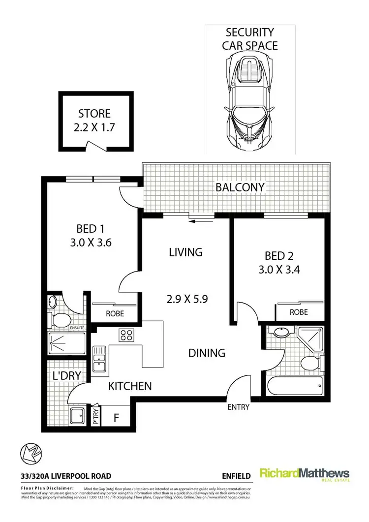 Floorplan of Homely apartment listing, 33/320a Liverpool Road, Enfield NSW 2136