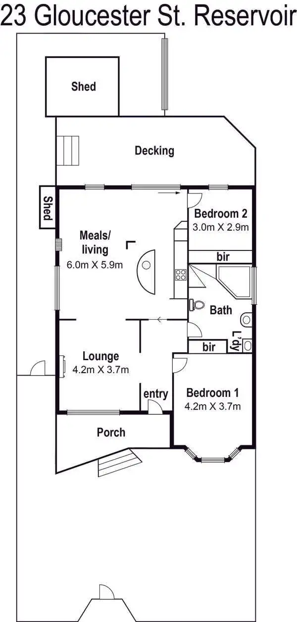 Floorplan of Homely house listing, 23 Gloucester Street, Reservoir VIC 3073