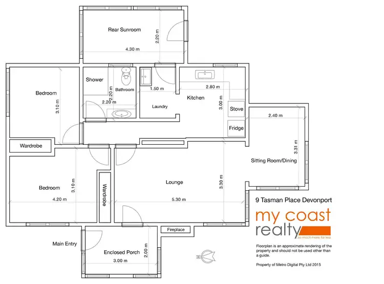 Floorplan of Homely house listing, 9 Tasman Place, Devonport TAS 7310