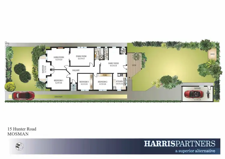 Floorplan of Homely house listing, 15 Hunter Road, Mosman NSW 2088