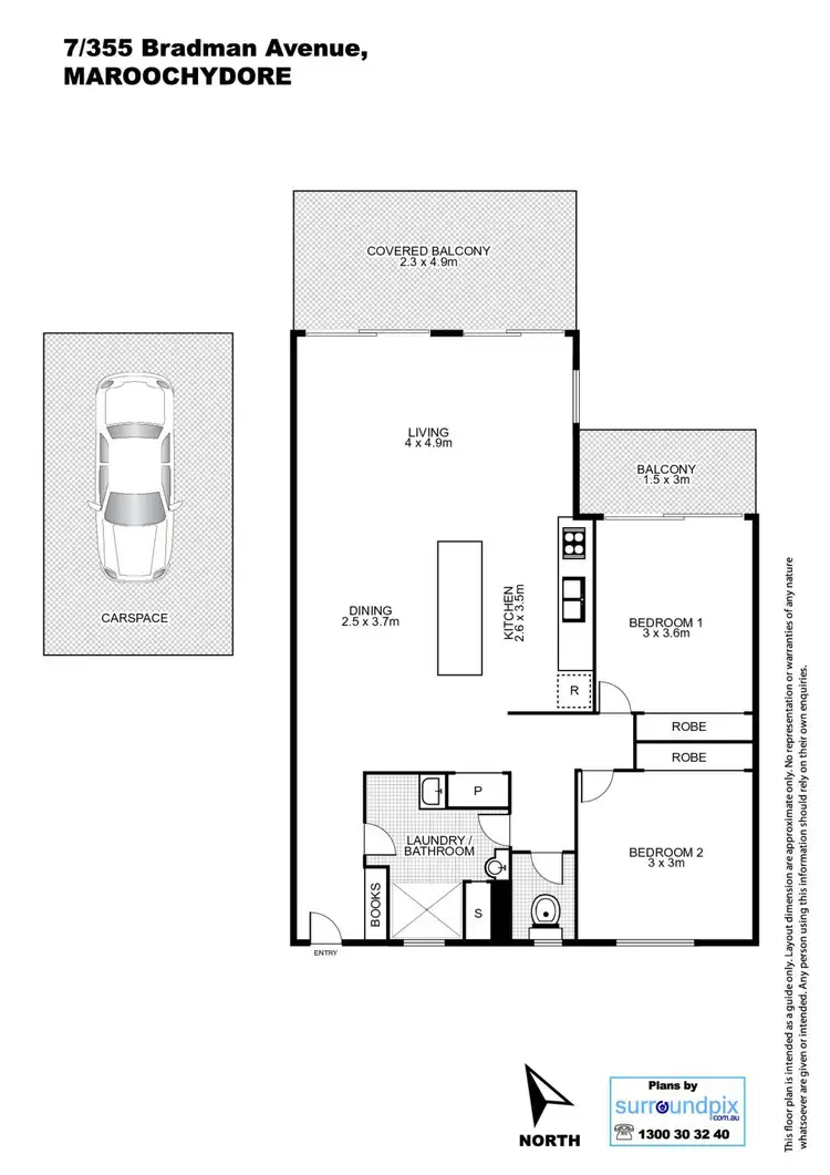 Floorplan of Homely unit listing, 7/355 Bradman Avenue, Maroochydore QLD 4558