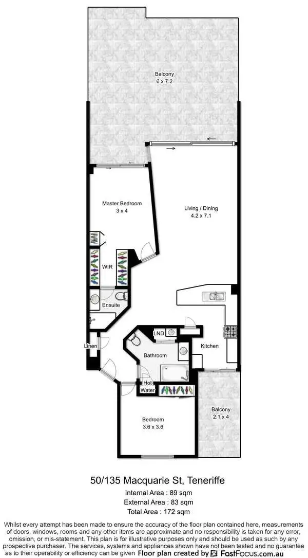Floorplan of Homely apartment listing, 50/135 Macquarie Street, Teneriffe QLD 4005