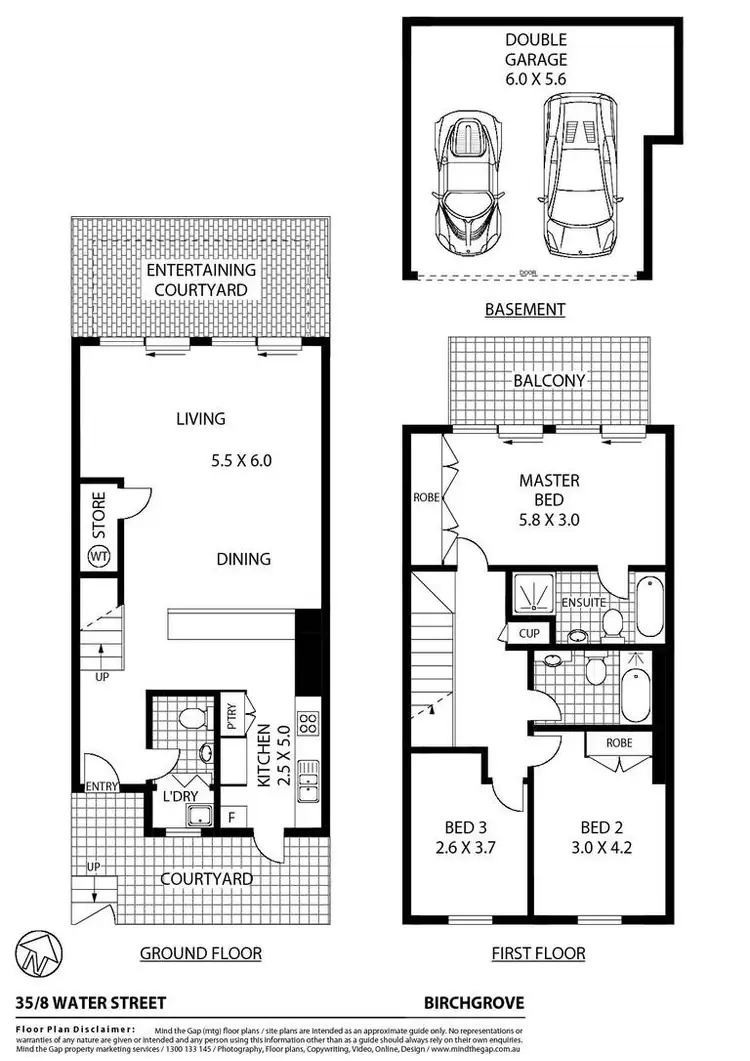 Floorplan of Homely townhouse listing, 35/8 Water Street, Birchgrove NSW 2041